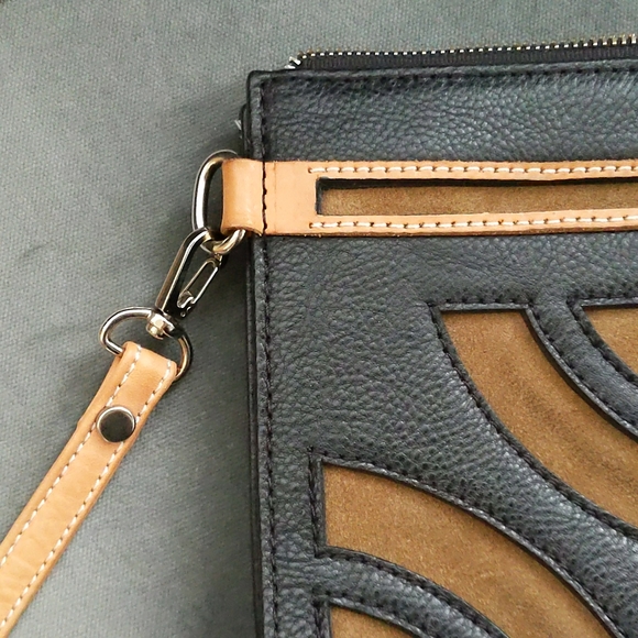 👜 Unique Argentinian leather and suede clutch/shoulder/crossbody bag - Picture 3 of 6